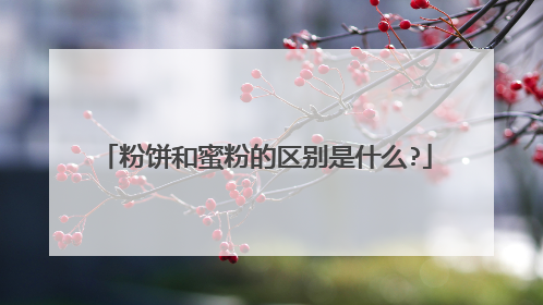 粉饼和蜜粉的区别是什么?