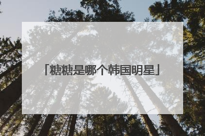 糖糖是哪个韩国明星