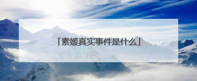 素媛真实事件是什么