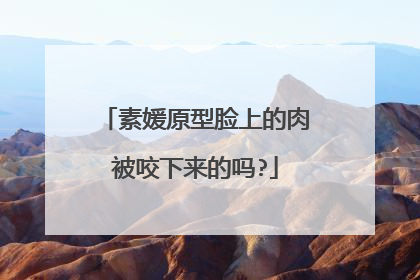 素媛原型脸上的肉被咬下来的吗?