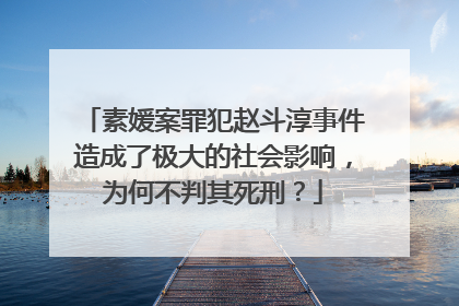 素媛案罪犯赵斗淳事件造成了极大的社会影响，为何不判其死刑？