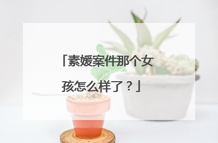 素媛案件那个女孩怎么样了?