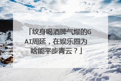 纹身喝酒脾气爆的GAI周延，在娱乐圈为啥能平步青云？