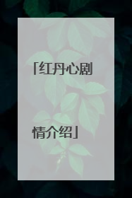 红丹心剧情介绍