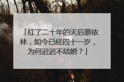 红了二十年的天后蔡依林,如今已经四十一岁,为何迟迟不结婚?