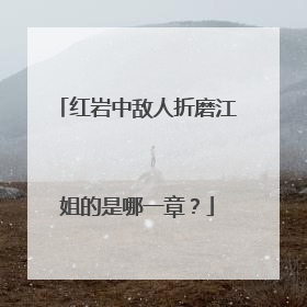红岩中敌人折磨江姐的是哪一章？