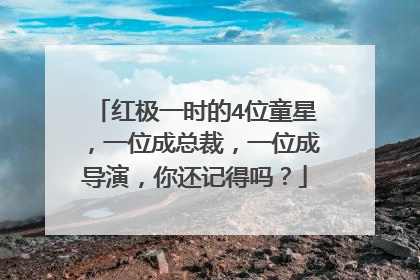 红极一时的4位童星,一位成总裁,一位成导演,你还记得吗?