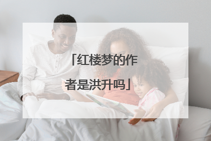 红楼梦的作者是洪升吗