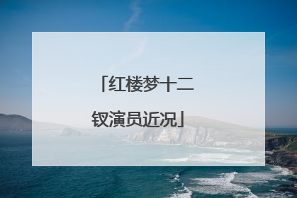 红楼梦十二钗演员近况