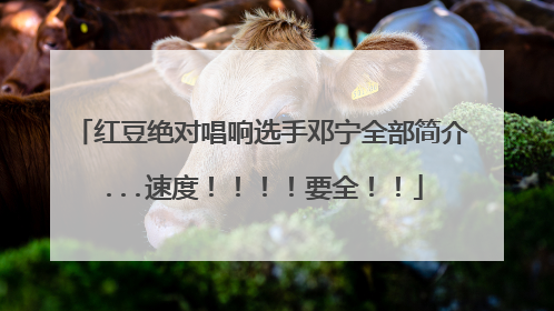 红豆绝对唱响选手邓宁全部简介...速度!!!!要全!!