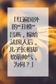 红遍国外的“丑模”吕燕,嫁给法国人后,儿子长相却软萌帅气,为何?