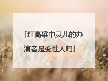 红高粱中灵儿的办演者是变性人吗