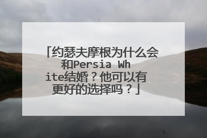 约瑟夫摩根为什么会和Persia White结婚？他可以有更好的选择吗？