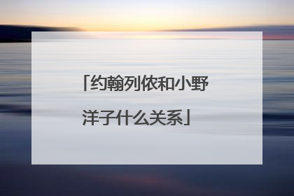 约翰列侬和小野洋子什么关系