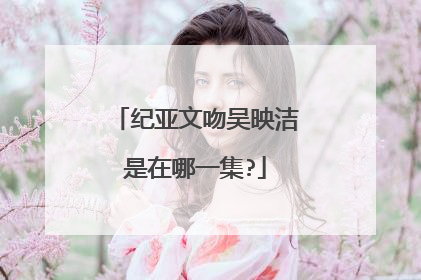 纪亚文吻吴映洁是在哪一集?