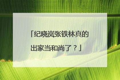 纪晓岚张铁林真的出家当和尚了?