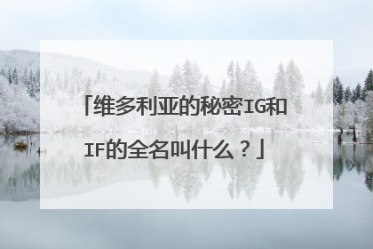 维多利亚的秘密IG和IF的全名叫什么？