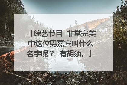 综艺节目 非常完美 中这位男嘉宾叫什么名字呢？ 有胡须。