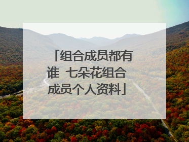 组合成员都有谁 七朵花组合成员个人资料