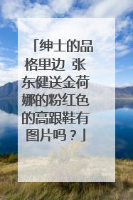 绅士的品格里边 张东健送金荷娜的粉红色的高跟鞋有图片吗?