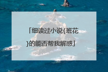 细读过小说{班花}的能否帮我解惑
