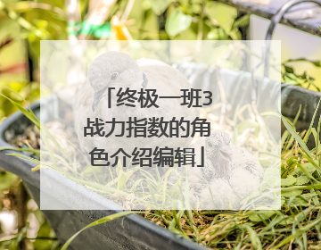 终极一班3战力指数的角色介绍编辑