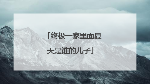 终极一家里面夏天是谁的儿子