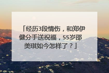 经历3段情伤,和郑伊健分手送祝福,55岁邵美琪如今怎样了?