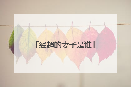 经超的妻子是谁