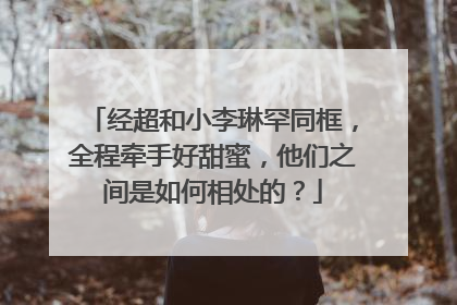 经超和小李琳罕同框，全程牵手好甜蜜，他们之间是如何相处的？