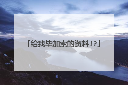 给我毕加索的资料!?