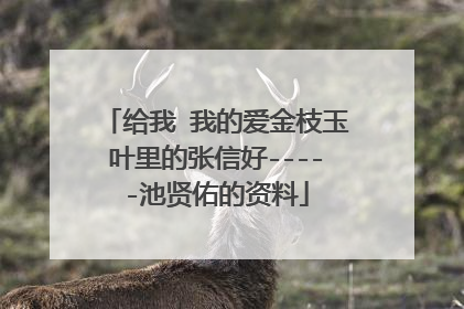 给我 我的爱金枝玉叶里的张信好-----池贤佑的资料