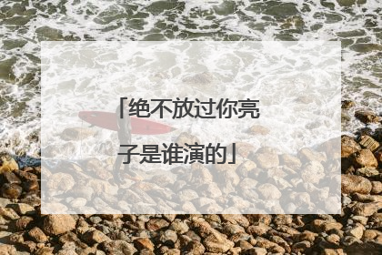 绝不放过你亮子是谁演的