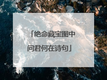 绝命藏宝图中问君何在诗句