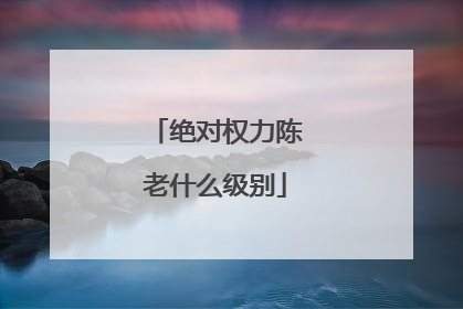 绝对权力陈老什么级别