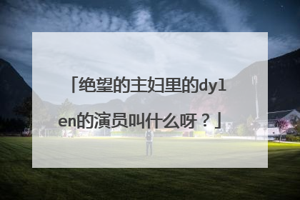 绝望的主妇里的dylen的演员叫什么呀？