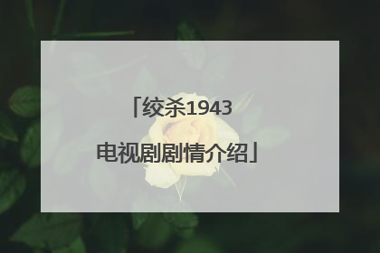 绞杀1943 电视剧剧情介绍