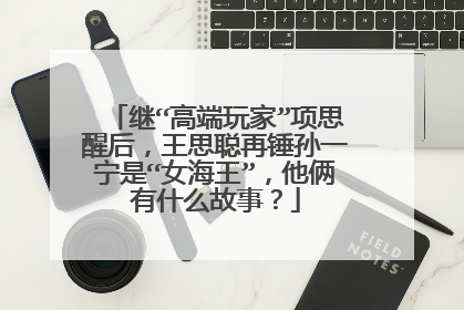 继“高端玩家”项思醒后,王思聪再锤孙一宁是“女海王”,他俩有什么故事?