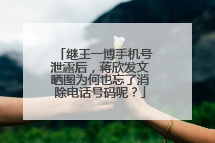 继王一博手机号泄露后，蒋欣发文晒图为何也忘了消除电话号码呢？