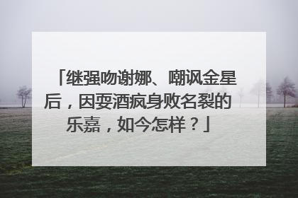 继强吻谢娜、嘲讽金星后，因耍酒疯身败名裂的乐嘉，如今怎样？