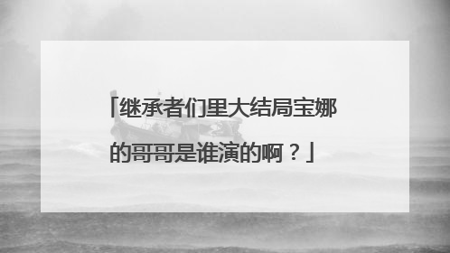 继承者们里大结局宝娜的哥哥是谁演的啊?