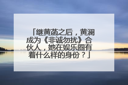 继黄菡之后，黄澜成为《非诚勿扰》合伙人，她在娱乐圈有着什么样的身份？