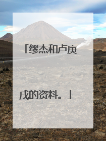 缪杰和卢庚戌的资料。