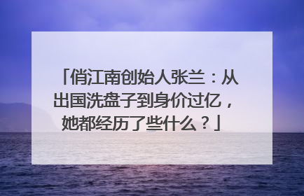俏江南创始人张兰:从出国洗盘子到身价过亿,她都经历了些什么?