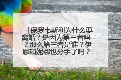 保罗韦斯利为什么要离婚？是因为第三者吗？那么第三者是谁？伊恩和妮娜也分手了吗？什么时候分手的？