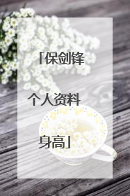 保剑锋个人资料身高