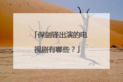 保剑锋出演的电视剧有哪些?