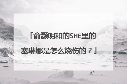 俞灏明和的SHE里的塞琳娜是怎么烧伤的?