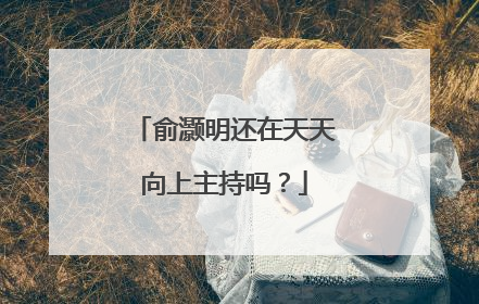 俞灏明还在天天向上主持吗？