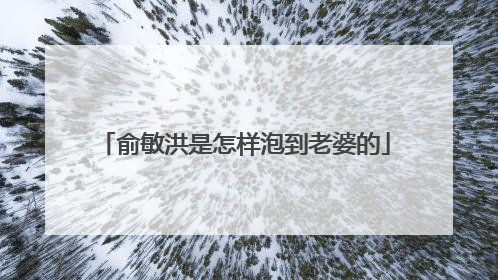 俞敏洪是怎样泡到老婆的